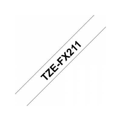 TZE-FX211 FLEXI-TAPE LAMIN. 8M BLACK ON WHITE