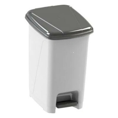 Makro - Kôš odpadkový 25 l šlapací stredný biely