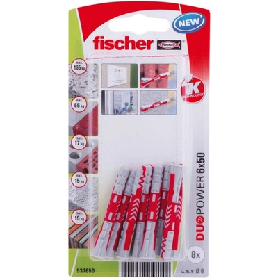 Fischer Hmoždinka DuoPower 6 x 50 K NV, 8 ks – Sleviste.cz