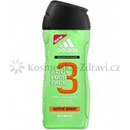 Sprchové gely Adidas 3 Active Start Men sprchový gel 400 ml