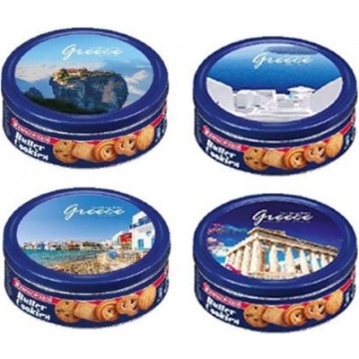 Бисквити маслени Гърция в метална кутия 454гр