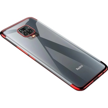 Xiaomi Калъф Clear Color с цветен кант за Xiaomi Redmi Note 9 - Червен KP22082