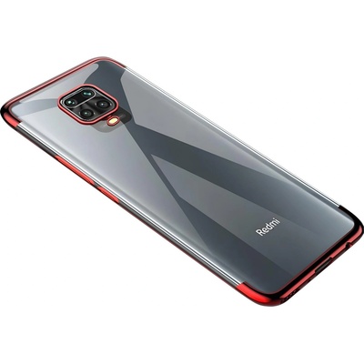 Xiaomi Калъф Clear Color с цветен кант за Xiaomi Redmi Note 9 - Червен KP22082