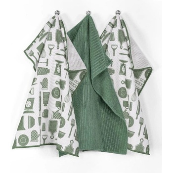 Tiseco Home Studio Кърпи в комплект от 3 кърпи от микрофибър 48x40 cm Essential - Tiseco Home Studio (9588GREENSTONE)
