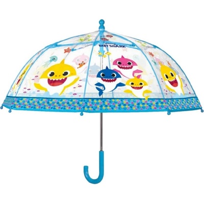Perletti Baby Shark dětský průhledný deštník