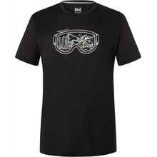 Super natural pánské merino triko Goggle Tee Jet black/Feather grey/Mysterioso