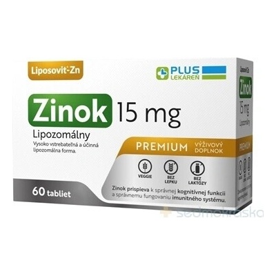 Plus Lekáreň Lipozomálny zinok 15mg 60 tabliet