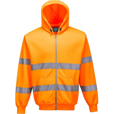 Portwest B305 Hi Vis reflexná mikina na zips žltá
