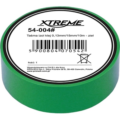 Xtreme Izolačná páska 15 mm x 0,13 mm x 10 m 54-004 zelená