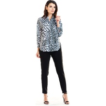 Awama Woman's Blouse A261 White/Black