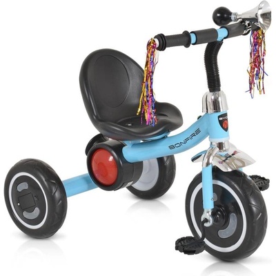 Moni Детска триколка Bonfire със светещи гуми син (3800146231613)