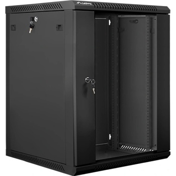 Lanberg rack cabinet 19 wall-mount 15U / 600x600 for self-assembly (flat pack), black (WF01-6615-10B)