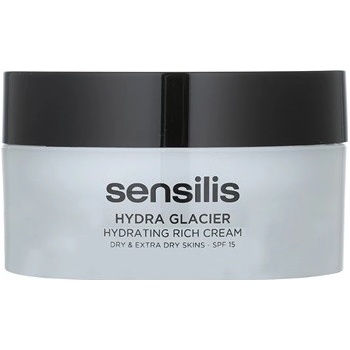 Sensilis Hydra Glacier hydratační a vyživující krém SPF 15 Dry & Extra Dry Skin 50 ml