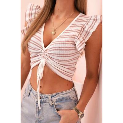 Kesi dámský crop top 69330 růžová tmavě