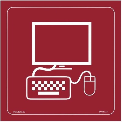 DUKO INTERNET symbol červený Formát: 150 x 150 mm