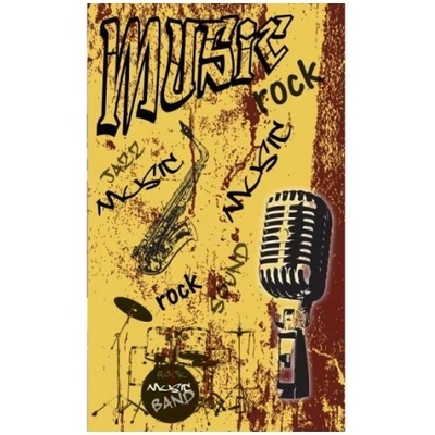 DIMEX ART Флизелинов фототапет жълта музика 150 x 250 см