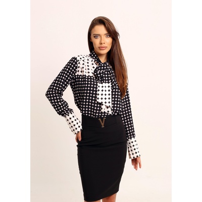 Radek's Collection Елегантна дамска блуза със шал яка 82338-920