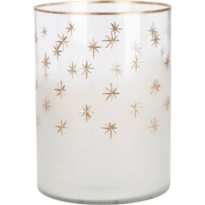Home Styling Collection Svícen na čajovou svíčku ve tvaru skleničky, Ø 10 cm bílý