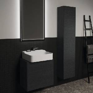 Ideal Standard Висок стенен шкаф Ideal Standard Atelier Conca, тъмен дъб, 1 врата, 37 см (T3955Y4)