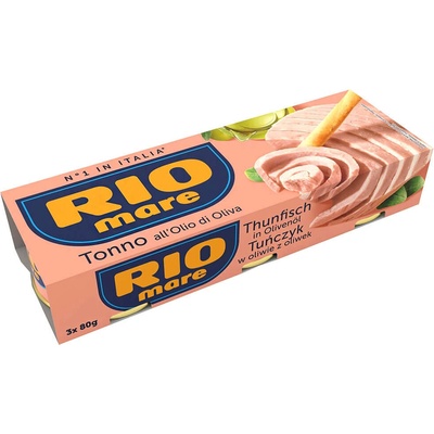 Rio Mare Tuňák v olivovém oleji konzerva 3 x 80 g