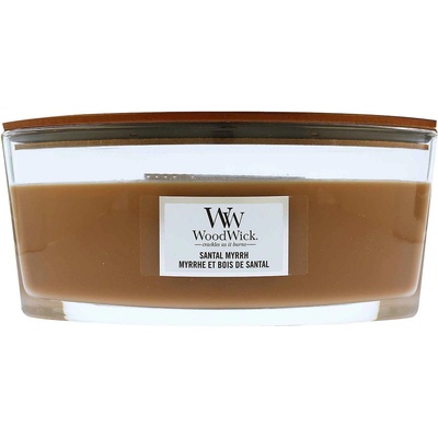 WoodWick Santal Myrrh ароматна свещ с дървен фитил 453, 6 гр