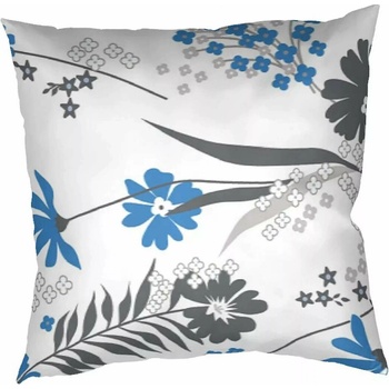 Dadka krep Agata denim na bielom 50 x 70 cm