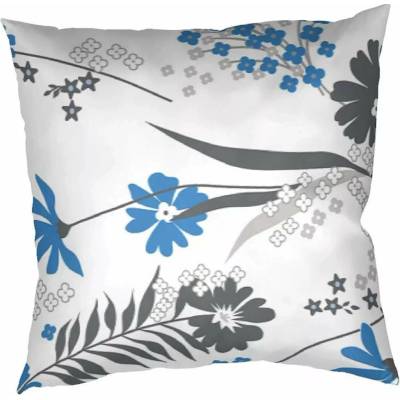 Dadka krep Agata denim na bielom 50 x 70 cm