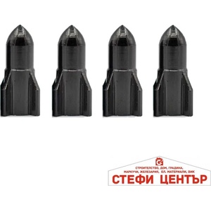 Paolo Капачета за вентил 4бр/к-т pa816 - черни (09403) - steficenter