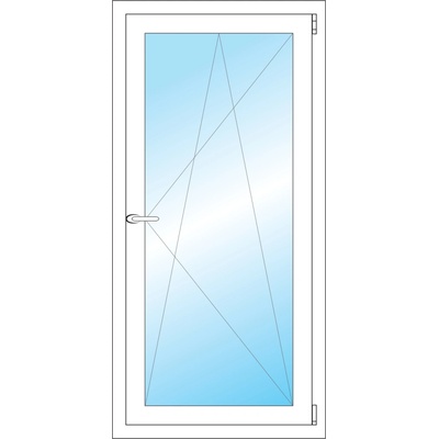 OKNA HNED Plastové okno 63x129 cm (630x1290 mm) bílé otevíravé a sklopné pravé