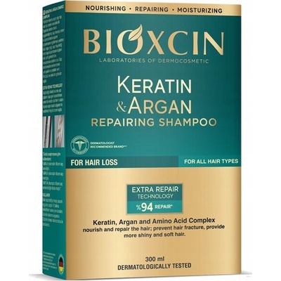 Bioxcin Keratin&Argan regeneračný a hydratačný šampón 300 ml