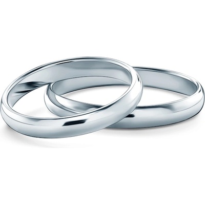 SAVICKI Брачни халки: платинени, полукръгли, 3 мм