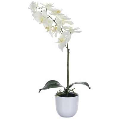 Umělá květina phalaenopsis 60 cm bílá