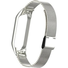 Deveroux Ocelový milánský řemínek pro MiBand 5, easy click - Stríbrný DEV0013