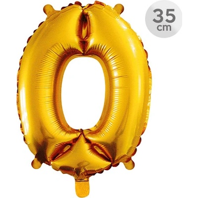 JUNIOR Balón narozeninový 35 cm číslo 0 zlatý