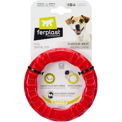 Ferplast Ferplast Smile пръстен за дъвчене, червен S: Ø12x2, 4cm куче