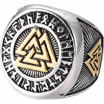 Nefertitis Pánský ocelový prsten Valknut NF55920
