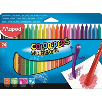 Maped Voskovky Color'Peps Plasticlean 24 farieb