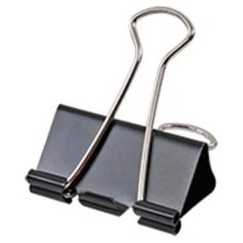 Foska Щипки за пари, 15 mm, 12 броя, черни (1090120024)