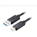 USB káble Akasa AK-CBUB27-10BK USB 3.1 typ C na typ A adaptér, 100cm