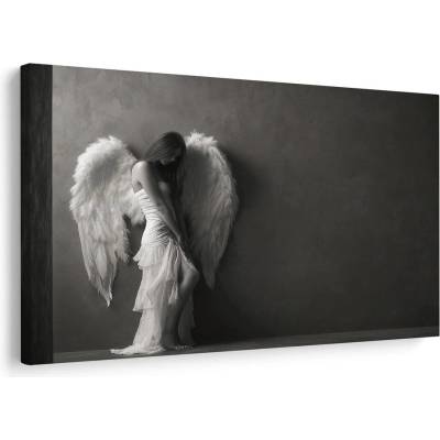 Obraz andělská elegance v šedé - 30x20