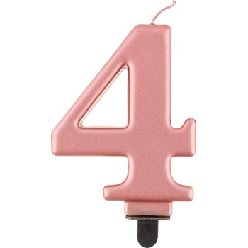 Image 1 of Godan Свещ за рожден ден 4 розовозлатна