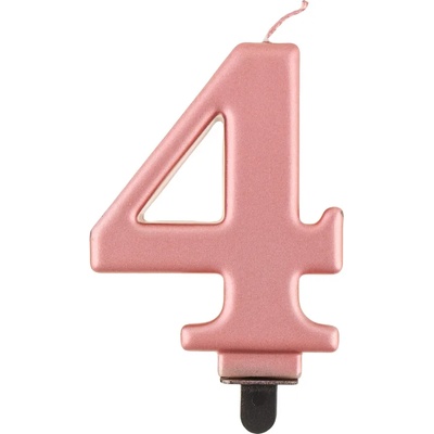 Godan Свещ за рожден ден 4 розовозлатна