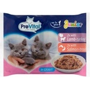 PreVital Cat Junior jahňacie krůtí losos pstruh v omáčke 4 x 100 g