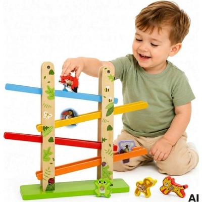 Viga Toys skluzavka Jungle Animal 7 el