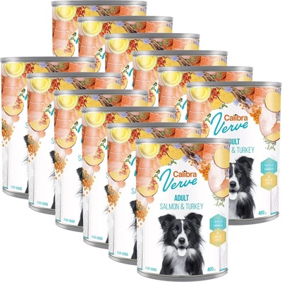 Calibra Dog Verve GF Възрастен Сьомга и Пуйка 12 x 400 г