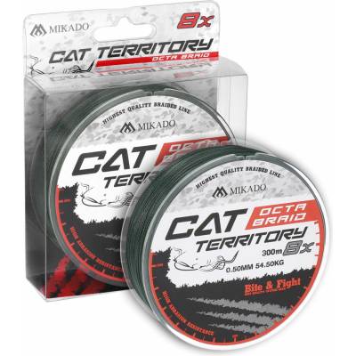 Mikado PLETENÁ ŠŇŮRA - CAT TERRITORY OCTA BRAID - 0.70mm/76.4kg/300m - ZELENÁ - 1 cívka