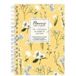 Drasca Скечбук Flowers 120г А6 60л Poppies жълт фон