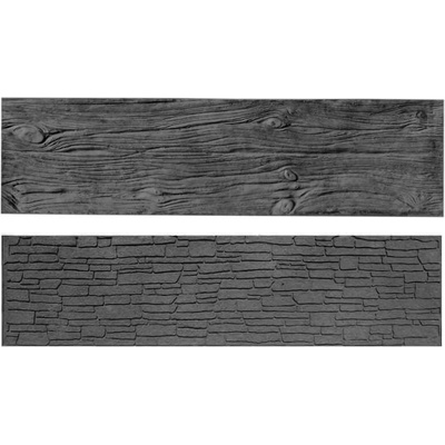 BEVES, Betonplus Betonový panel rovný oboustranný dřevo 200 x 25 x 4 cm - grafit