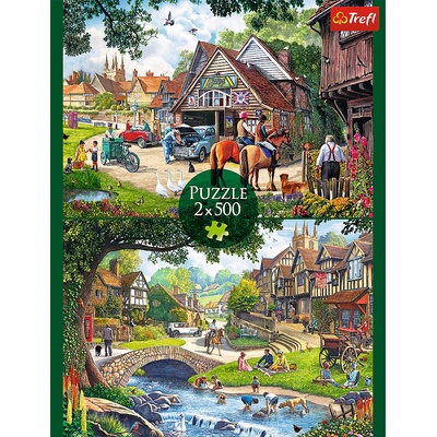 Trefl - Puzzle 2x500 Idyllic Life - 500 piese