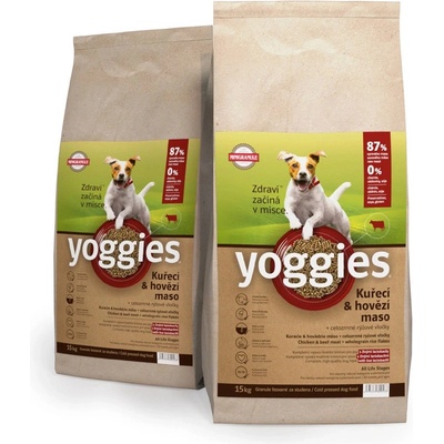 Yoggies minigranule lisované za studena s probiotiky Kuřecí & hovězí maso 30 kg